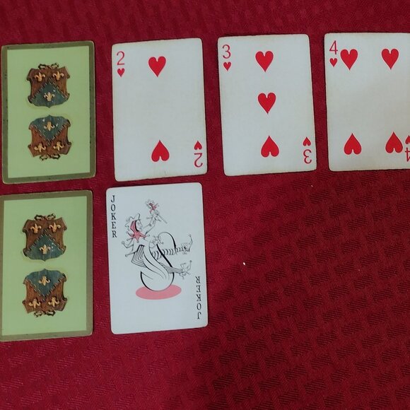 Vintage Stancraft Coat of Arms Playing Cards and Plastic Glitter Case - Picture 7 of 16